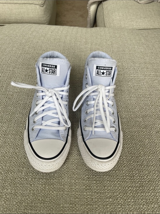Converse Shoes - Converse Light Blue and White High Top Sneakers